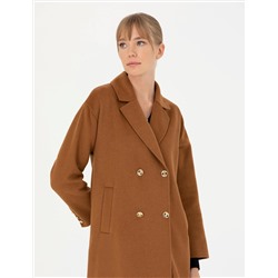 Camel Comfort Fit Kaşe Kaban