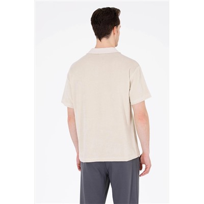 Erkek Taş Comfort Polo Yaka Tişört