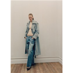Jeans wideleg loose tiro medio