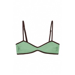 Top bikini horizontal verde