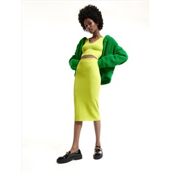 Kurzes Top aus Rippstrickjersey