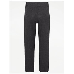 Boys Grey Slim Fit Slim Leg School Trouser 2 Pack