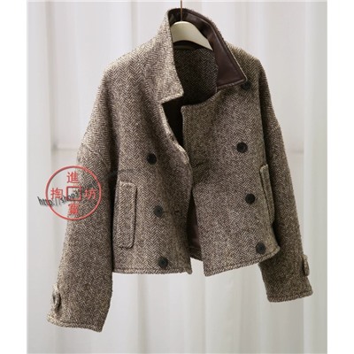 Стильное шерстяное пальто в британском стиле   Fabriqu*e