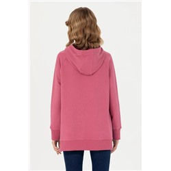 Kadın Pembe Kapüşonlu Sweatshirt