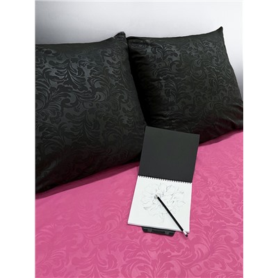 Комплект постельного белья с одеялом New Style КМ-028 черный-фуксия