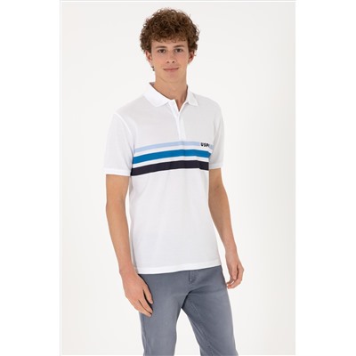 Erkek Regular Fit Polo Yaka Beyaz Tişört