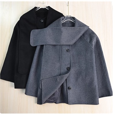 Шерстяное пальто с двусторонним кроем КО*С