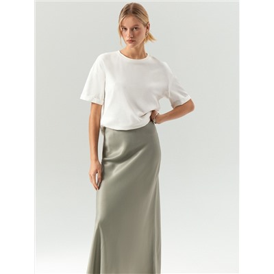 Юбка миди из 100% вискозы на резинке, S1055/tricky