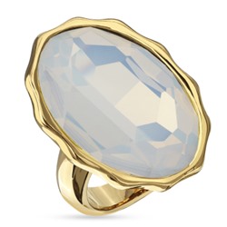 Кольцо Сияние (кристаллы SW белый опал; покрытие золото), Есть комплект