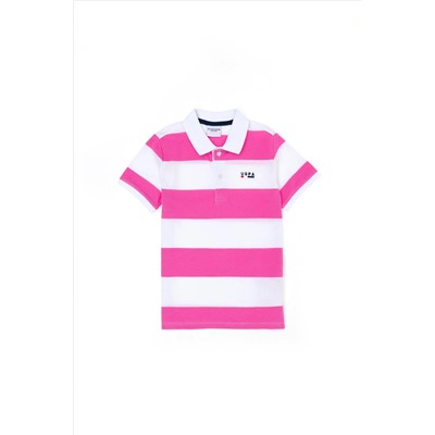 Erkek Çocuk Pembe Polo Yaka Tişört