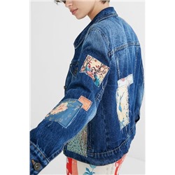 Chaqueta vaquera slim parches