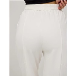 Белые зауженные брюки из хлопка