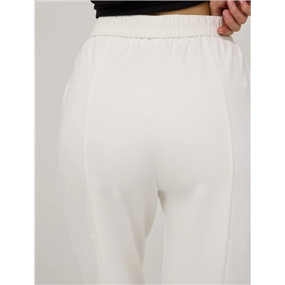 Белые зауженные брюки из хлопка