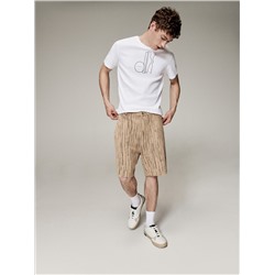 Shorts aus Struktur-Jersey im Regular-Fit