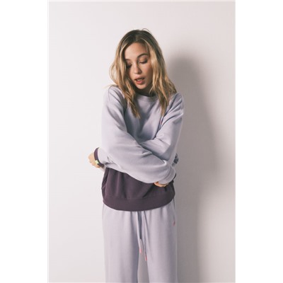 Sudadera felpa algodón lila