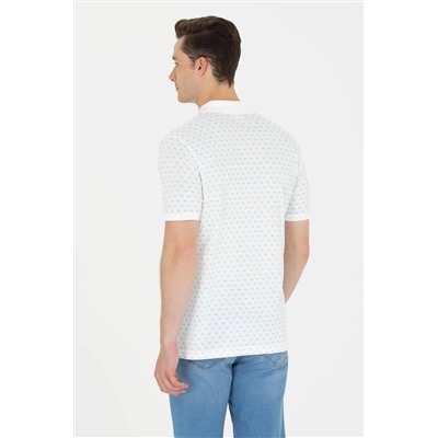 Erkek Beyaz Polo Yaka Tişört