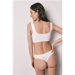 Top halter liso clean cut blanco