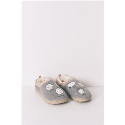 Zapatillas casa gris Snoopy