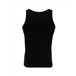 Siyah Pamuk Karışımlı Atlet Boxer Set
