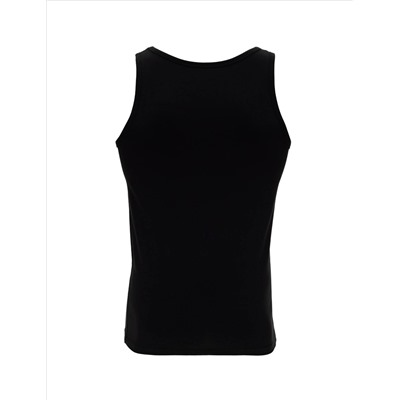 Siyah Pamuk Karışımlı Atlet Boxer Set
