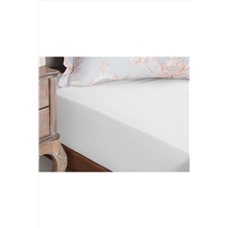 Madame Coco Manon Çift Kişilik Ranforce Lastikli Çarşaf - Beyaz ÇRD-02-8682116087810