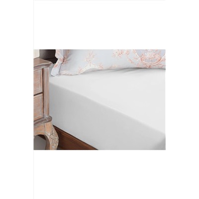 Madame Coco Manon Çift Kişilik Ranforce Lastikli Çarşaf - Beyaz ÇRD-02-8682116087810