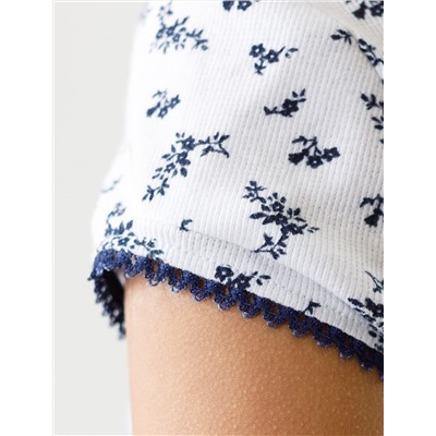 Футболка с фигурным вырезом каре из эластичного трикотажа кашкорсе