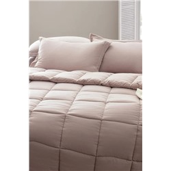 Mona Tek Kişilik Comforter Set - Pudra