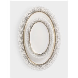 Сервиз обеденный, 12 перс, 50 пр, фарфор F, бело-зеленый, с золотистым кантом, матовый, Virtus