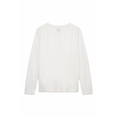 Camiseta manga larga 100% algodón blanco