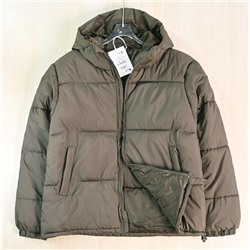 Мужская простая стеганая куртка с капюшоном PULL&BEA*R