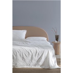 Marjolaina %100 Pamuk King Size Yatak Örtüsü - Beyaz