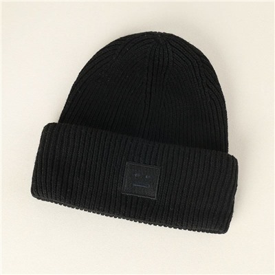 Теплая эластичная шапка с двойным отворотом унисекс  Acn*e Studio*s