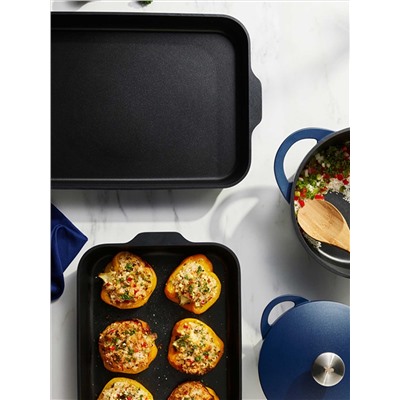 Форма для запекания, 38x28.5x5.5 см, синяя, с покрытием, Agile