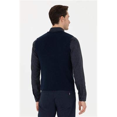 Erkek Lacivert Triko Hırka