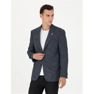 Lacivert Slim Fit Ceket