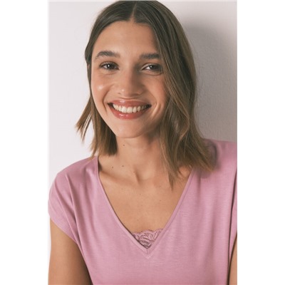 Pijama Capri viscosa rosa soft touch