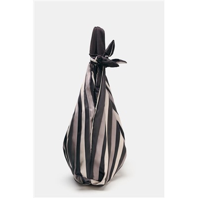 KNOTTED SATIN-EFFECT MAXI BUCKET BAG