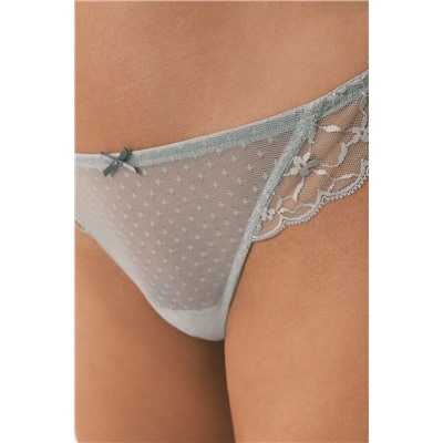 Tanga encaje cintura verde