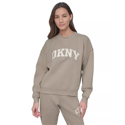 DKNY Sport Women's Rhinestone Logo Crewneck Top