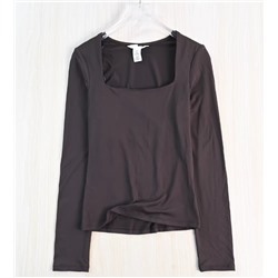 Женская однотонная мягкая стрейчевая футболка  Н*М