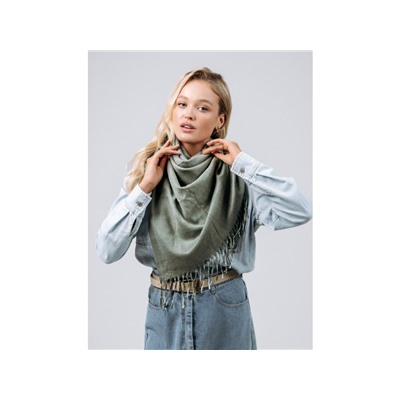 Платок Lanotti двухсторонний Сердце природы зелёный/№60