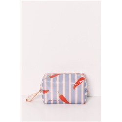 Neceser pequeño impermeable estampado rayas