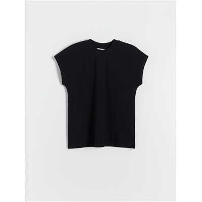 Kimono-T-Shirt mit Stehkragen