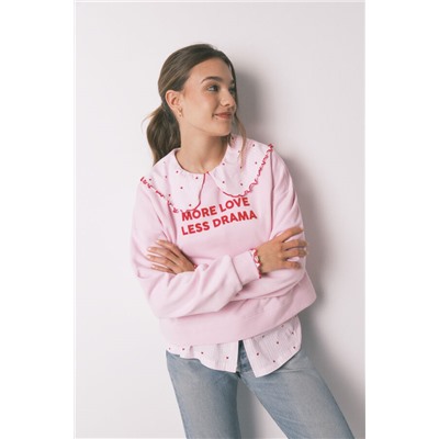 Sudadera algodón rosa
