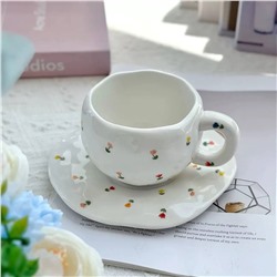 Милейшая кружка с блюдцем