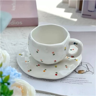 Милейшая кружка с блюдцем