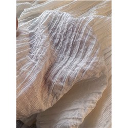 Женская плиссированная блузка с подкладом, круглым вырезом и длинными рукавами. Экспорт