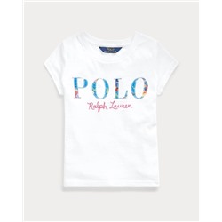 GIRLS 2-6X Floral-Logo Cotton Jersey Tee