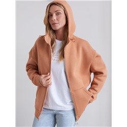 Худи на молнии из премиального футера трехнитки с начесом